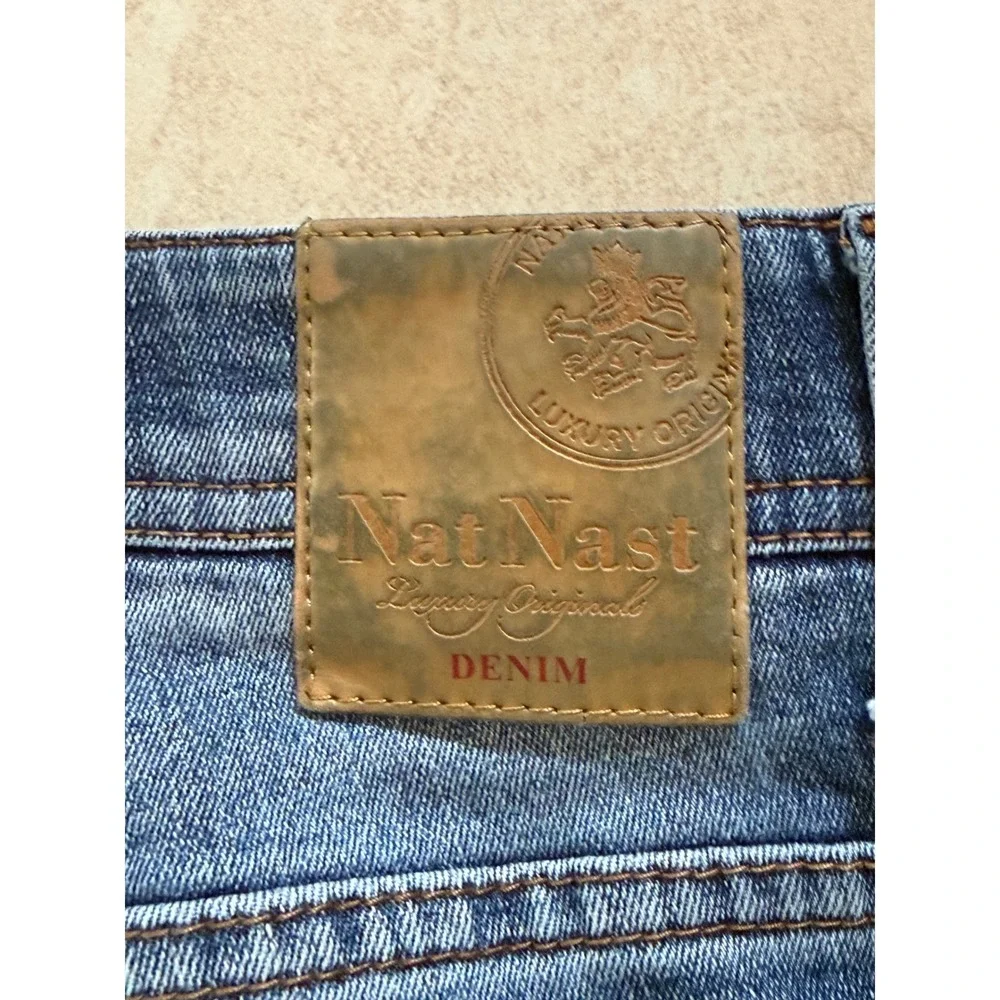 Nat Nast Luxury Originals Mens Straight Leg Jeans Blue Denim 32x32 Medium Wash